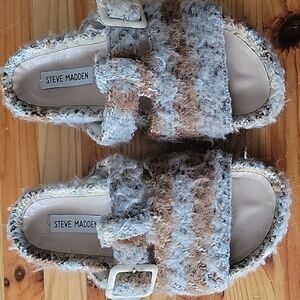 Steve Madden Slip-On Platform Cozy Sandals